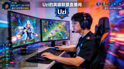 Uzi英雄联盟直播画面截图